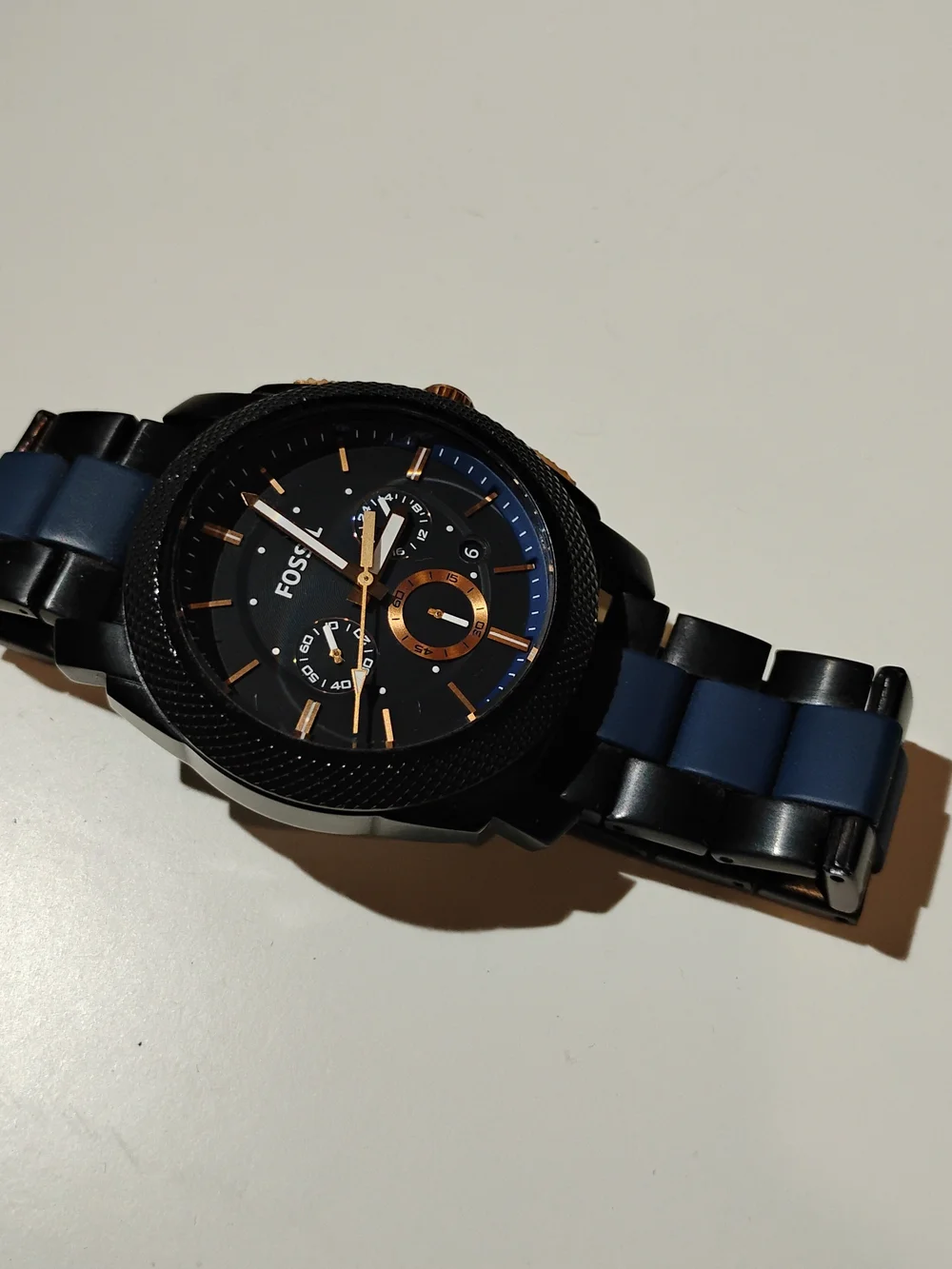 Pre-owned Fossil Black/Blue 